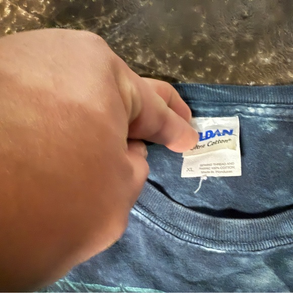 Vintage Sea Dragon Blue Tie-Dye T-Shirt - Picture 3 of 3